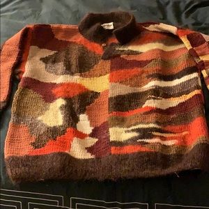 Men’s wool/alpaca/angora handmade sweater